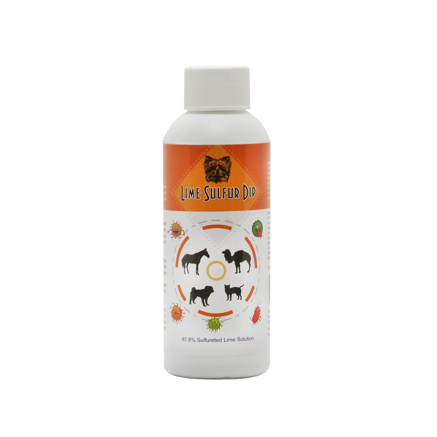 Lime Sulfur Dip – Concentrated Sulfur Solution for Itchy Skin, Mange, Ringworm & Dermatitis – Safe for Dogs, Cats, Puppies, Kittens, Horses, and Livestock